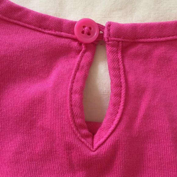 Hanna Andersson Bird Applique Pink Ruffle Top 100 - Picture 5 of 10